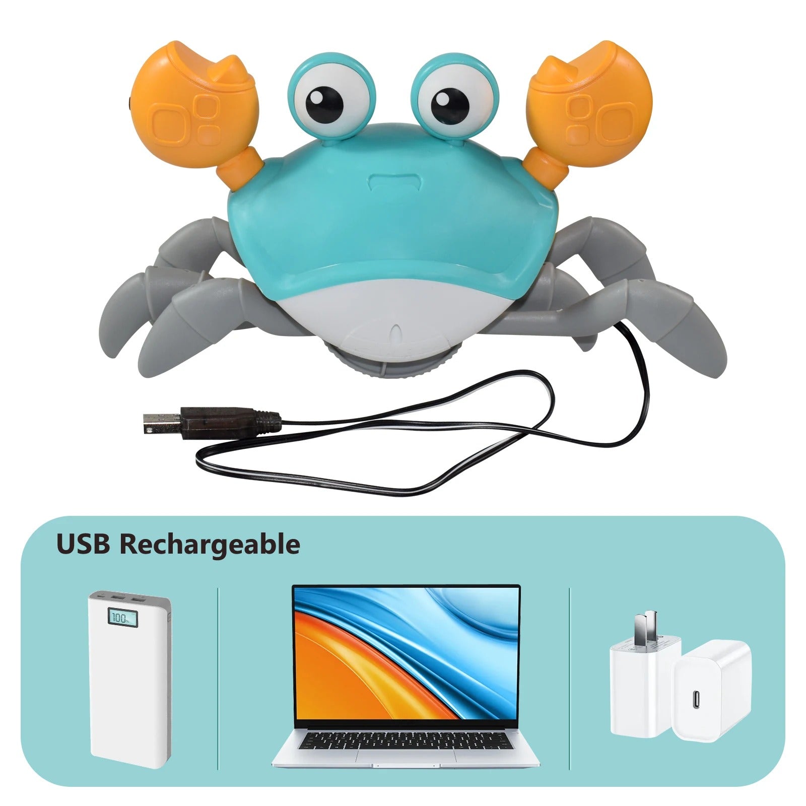 Crabe rechargeable interactif pour stimuler votre enfant - NEBOSHOP